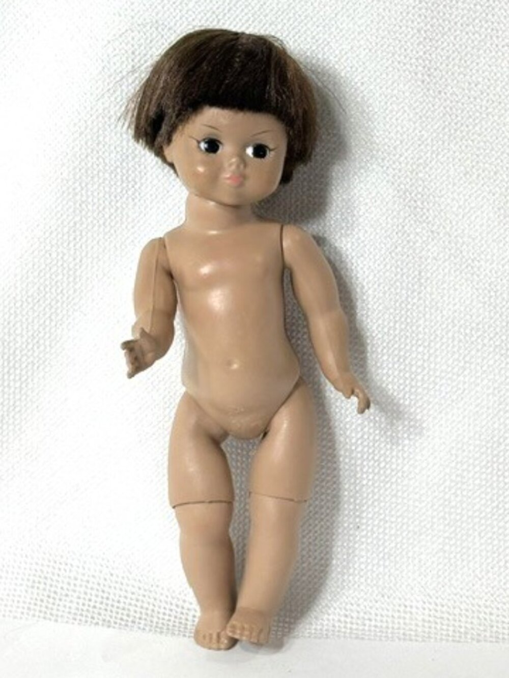 Nude Madame Alexander restrung bent knee 8" Chinese/Asian doll.